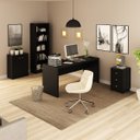 Ver imagem 4 de Conjunto para Escritório Preto 4 Peças Tecnomobili