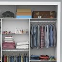 Ver imagem 4 de Guarda-roupa Casal Bello 3 Portas de Correr com Espelho 4 Gavetas Branco - Pnr Móveis