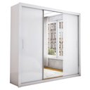 Ver imagem 3 de Guarda-roupa Casal Bello 3 Portas de Correr com Espelho 4 Gavetas Branco - Pnr Móveis