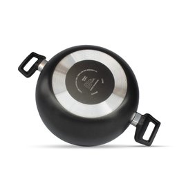 Panela Frigideira Caçarola Tampa de Vidro Wok 24 Cm Antiaderente Alumínio - Classy - 8