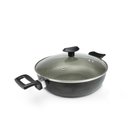 Ver imagem 6 de Panela Frigideira Caçarola Tampa de Vidro Wok 24 Cm Antiaderente Alumínio - Classy