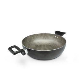 Panela Frigideira Caçarola Tampa de Vidro Wok 24 Cm Antiaderente Alumínio - Classy - 7