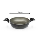 Ver imagem 2 de Panela Frigideira Caçarola Tampa de Vidro Wok 24 Cm Antiaderente Alumínio - Classy
