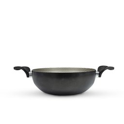 Panela Frigideira Caçarola Tampa de Vidro Wok 24 Cm Antiaderente Alumínio - Classy - 5