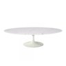 Mesa de Centro Saarinen 46cm Oval Carrara 135x90cm - Base Branca Mgsaarinen - 1