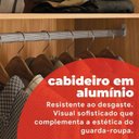 Ver imagem 7 de Guarda-Roupa Solteiro com Espelho 2 Portas de Correr 4 Gavetas Yescasa Cinamomo/Off White Itália