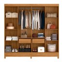 Ver imagem 3 de Guarda Roupa Marajo Grande Quarto Casal 8 Portas 2 Gavetas Freijo com Off White