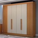 Ver imagem 1 de Guarda-roupa Casal 6 Portas 6 Gavetas São Carlos - Leifer Móveis:cinamomo/off