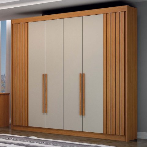Guarda-roupa Casal 6 Portas 6 Gavetas São Carlos - Leifer Móveis:cinamomo/off