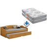 Colchão Solteiro Pérola Polar (2un) + Sofá Cama Funny Iii C/ Auxiliar Cinamomo - 1