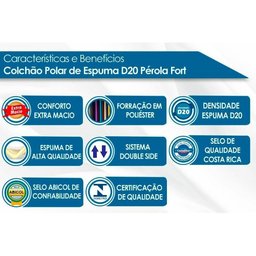 Colchão Solteiro Pérola Polar (2un) + Sofá Cama Funny Iii C/ Auxiliar Cinamomo - 4