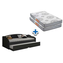 Colchão Solteiro Pérola Polar (2un) + Sofá Cama Funny Iii C/ Auxiliar Cinamomo - 7