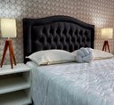 Ver imagem 2 de Cabeceira Cama Queen Capitonê Sophia Provençal Corano Preto 120 Rbl