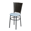 Ver imagem 2 de Conjunto 4 Cadeiras Preta para Cozinha Hawai Café com Assento Estampado:floral Gelo