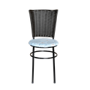 Ver imagem 3 de Conjunto 4 Cadeiras Preta para Cozinha Hawai Café com Assento Estampado:floral Gelo