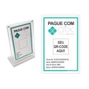 Ver imagem 2 de Plaquinha para Pix com Imã Display Suporte Expositor Acrílico