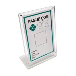 Plaquinha para Pix com Imã Display Suporte Expositor Acrílico - 1