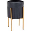 Ver imagem 1 de Cachepô Vaso Decorativo Planta Metal 38x22x22cm Preto