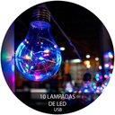Ver imagem 2 de Fio de Fada com 10 Lampadas de Led Pisca Usb e Pilha Colorido