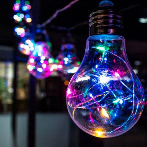 Fio de Fada com 10 Lampadas de Led Pisca Usb e Pilha Colorido