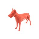 Ver imagem 2 de Doberman em Pé Low Poly Cachorro Pet Decoração 3d:vermelho
