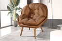Ver imagem 1 de Poltrona Decorativa Sênior Suede Premium Pés de Madeira Cinza:terracota