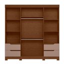 Ver imagem 5 de Guarda-Roupa Casal 4 Portas 4 Gavetas Doble Marrom/Nogueira/Capuccino