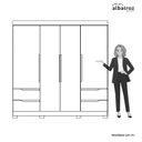 Ver mais imagens de Guarda-Roupa Casal 4 Portas 4 Gavetas Doble Marrom/Nogueira/Capuccino