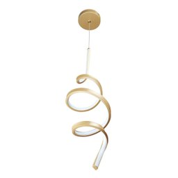 Pendente Led Spin 3000k 18w Metal Dourado Sl Iluminação - 4