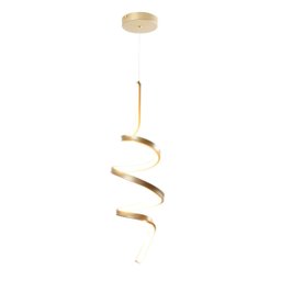 Pendente Led Spin 3000k 18w Metal Dourado Sl Iluminação - 2