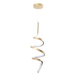 Pendente Led Spin 3000k 18w Metal Dourado Sl Iluminação - 1