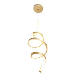 Pendente Led Spin 3000k 18w Metal Dourado Sl Iluminação - 3