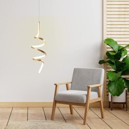 Pendente Led Spin 3000k 18w Metal Dourado Sl Iluminação - 6