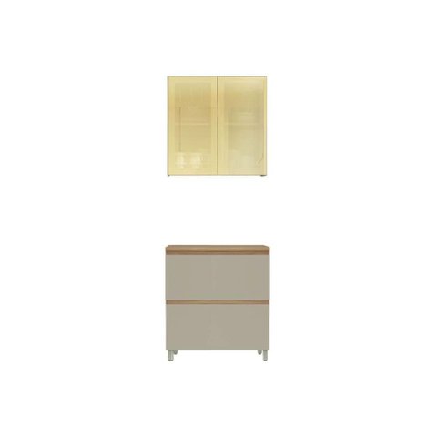 Cozinha Completa Nesher 2 Peças Rainha CZ424 Nature/Greige
