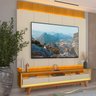 Rack com Painel para Tv 85 Polegadas 264,5cmx218cm com Led Pés em Madeira Maciça 100% Mdf Magnífico/requinte - 7