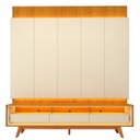 Ver imagem 2 de Rack com Painel para Tv 85 Polegadas 264,5cmx218cm com Led Pés em Madeira Maciça 100% Mdf Magnífico/requinte