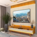 Ver imagem 6 de Rack com Painel para Tv 85 Polegadas 264,5cmx218cm com Led Pés em Madeira Maciça 100% Mdf Magnífico/requinte