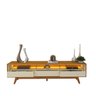 Rack com Painel para Tv 85 Polegadas 264,5cmx218cm com Led Pés em Madeira Maciça 100% Mdf Magnífico/requinte - 4