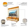 Rack com Painel para Tv 85 Polegadas 264,5cmx218cm com Led Pés em Madeira Maciça 100% Mdf Magnífico/requinte - 5
