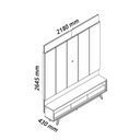 Ver imagem 3 de Rack com Painel para Tv 85 Polegadas 264,5cmx218cm com Led Pés em Madeira Maciça 100% Mdf Magnífico/requinte