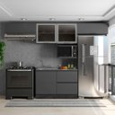 Ver imagem 1 de Cozinha Moderna Etna com Basculantes 280cm 4 Peças Poliman Móveis