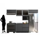 Ver imagem 3 de Cozinha Moderna Etna com Basculantes 280cm 4 Peças Poliman Móveis