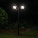 Ver imagem 5 de 4 Postes Luminária Preto para Áreas Externas para 2 Lâmpadas Lente Transparente