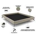 Ver imagem 4 de Cama Casal King Pés de Ferro Estilo Industrial 210cm Otto P05 Veludo Bege - Lyam Decor
