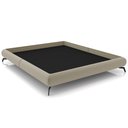 Ver imagem 1 de Cama Casal King Pés de Ferro Estilo Industrial 210cm Otto P05 Veludo Bege - Lyam Decor