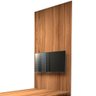 Conjunto Sala de Reunião Mesa 1,80m Painel para Tv Nogal F5 Cor:nogal com Preto - 3