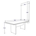 Ver imagem 5 de Conjunto Sala de Reunião Mesa 1,80m Painel para Tv Nogal F5 Cor:nogal com Preto