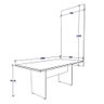 Conjunto Sala de Reunião Mesa 1,80m Painel para Tv Nogal F5 Cor:nogal com Preto - 5