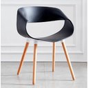 Ver imagem 1 de Kit 2 Cadeiras de Jantar Onda Preta Poltrona Confortável Grande White Arrow