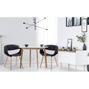 Ver imagem 2 de Kit 2 Cadeiras de Jantar Onda Preta Poltrona Confortável Grande White Arrow